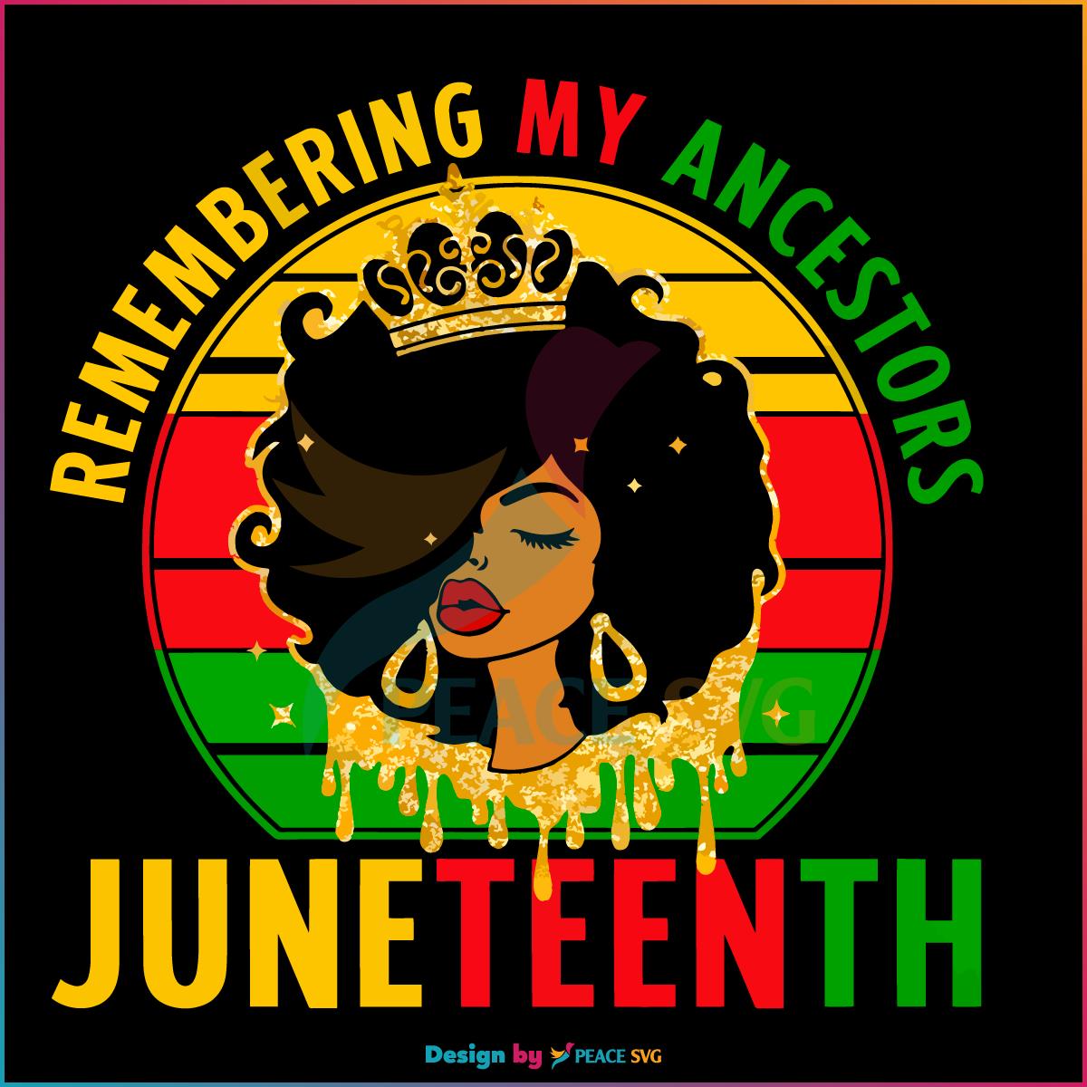 Free Remembering My Ancestors Juneteenth Png Silhouette Files