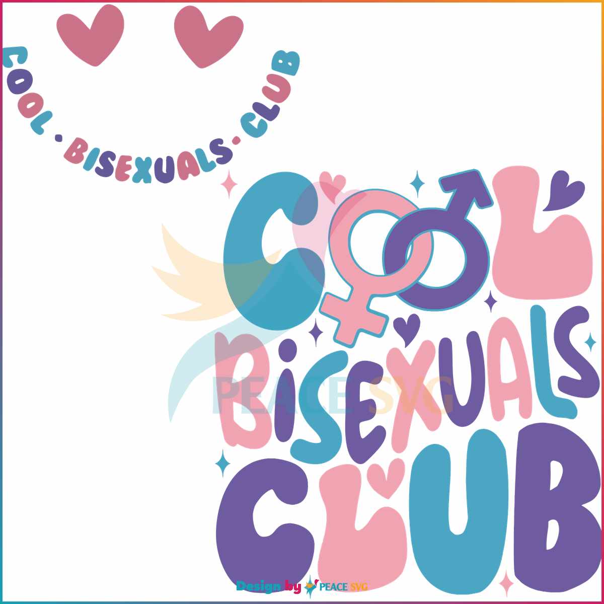 Free Cool Bisexuals Club Bisexual Pride LGBT SVG