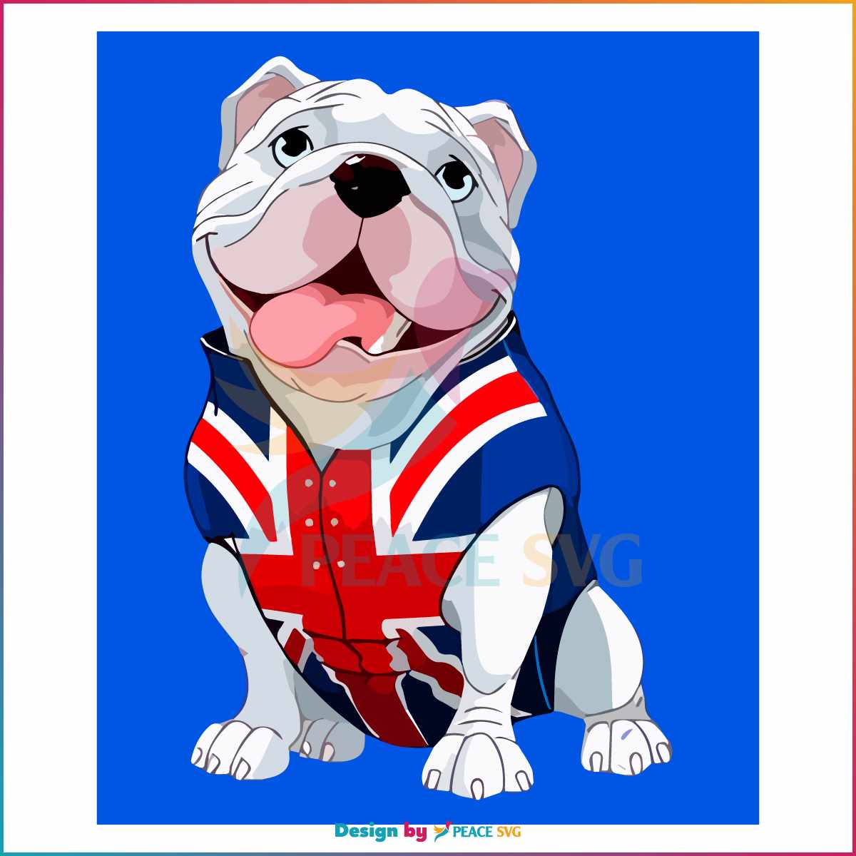 British Bulldog Union Jack England Britain SVG » PeaceSVG