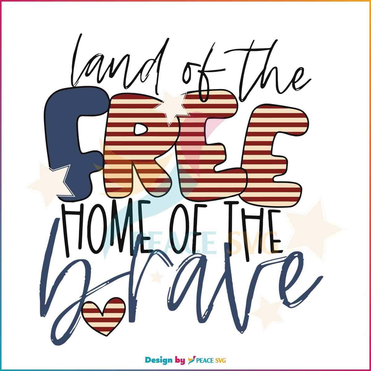 land-of-the-free-home-of-the-brave-retro-america-svg-design-file