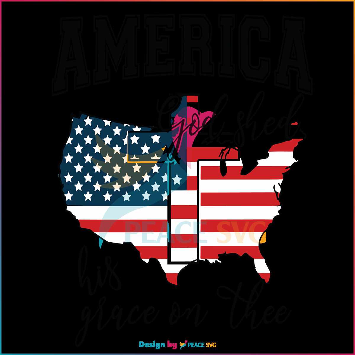 god-shed-his-grace-on-thee-america-flag-map-svg-cutting-file