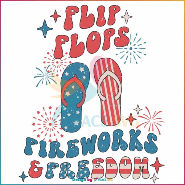 retro-flip-flops-fireworks-and-freedom-svg-american-flag-svg-file