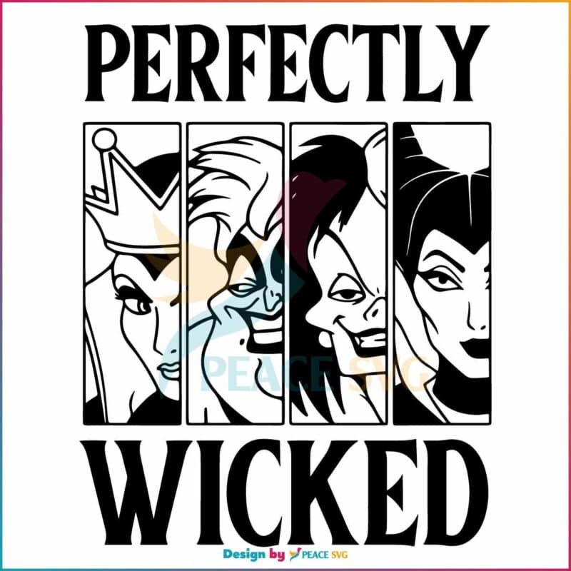 Perfectly Wicked Disney Witch Character SVG Graphic Design File » PeaceSVG