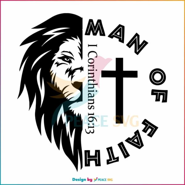 man-of-faith-lion-jesus-christian-svg-graphic-design-file