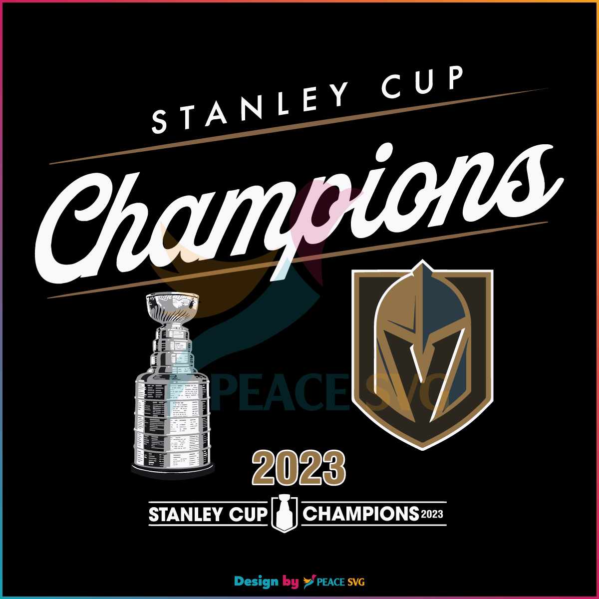 Vegas Golden Knights 2023 Stanley Cup Champions Logo Svg Peacesvg 
