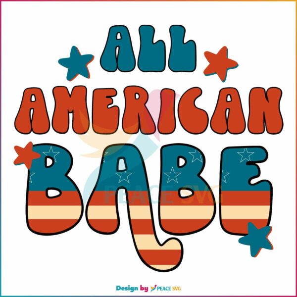 all-american-babe-svg-4th-of-july-svg-graphic-design-file