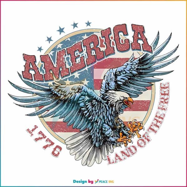 america-land-of-the-free-4th-of-july-american-flag-eagle-png