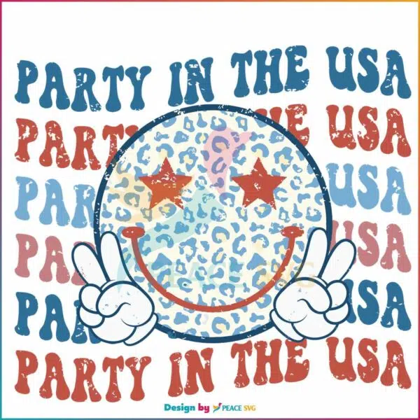 party-in-the-usa-smile-face-patriotic-day-svg-graphic-design-file