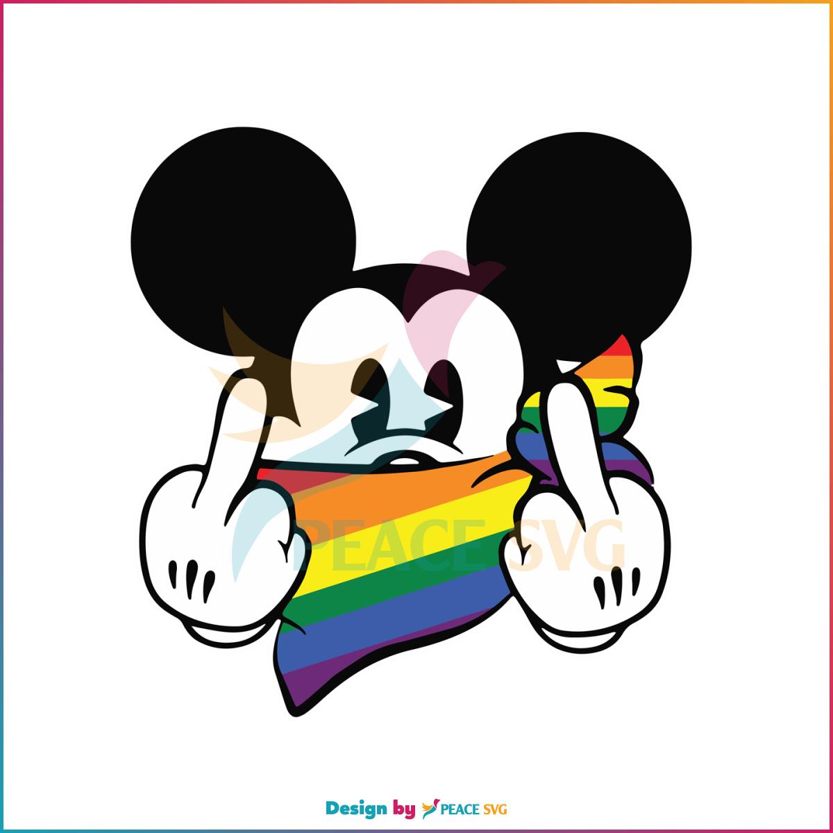 Free Disney LGBT Pride Mickey SVG Funny Mouse SVG