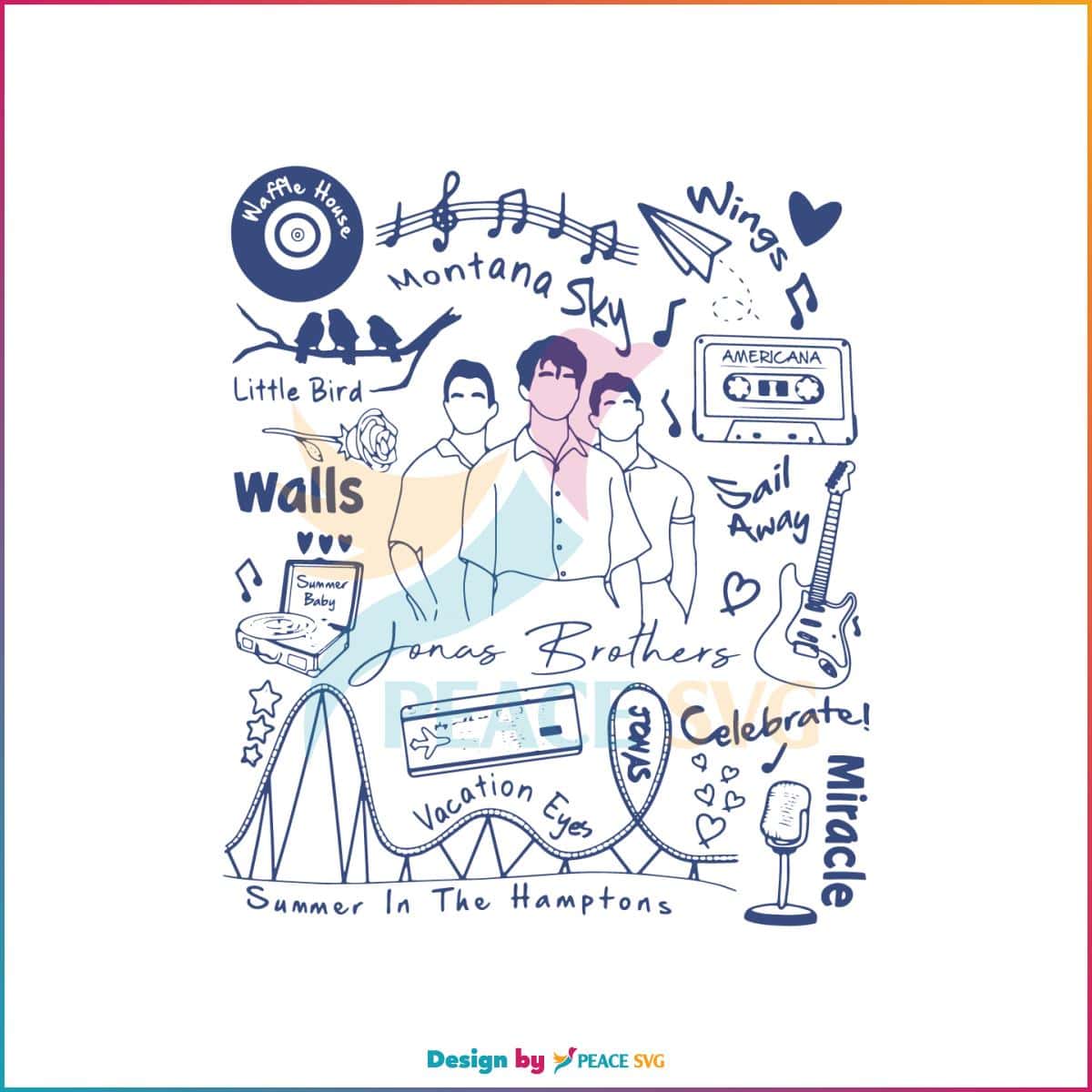 vintage-jonas-brothers-one-night-five-albums-svg-cricut-file
