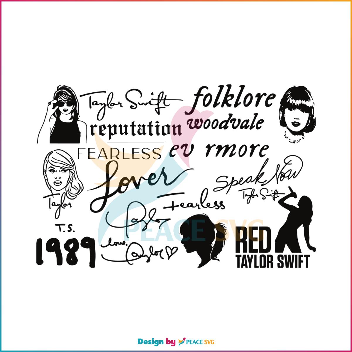 Taylor Swift Tour Taylor Albums SVG Graphic Design File » PeaceSVG