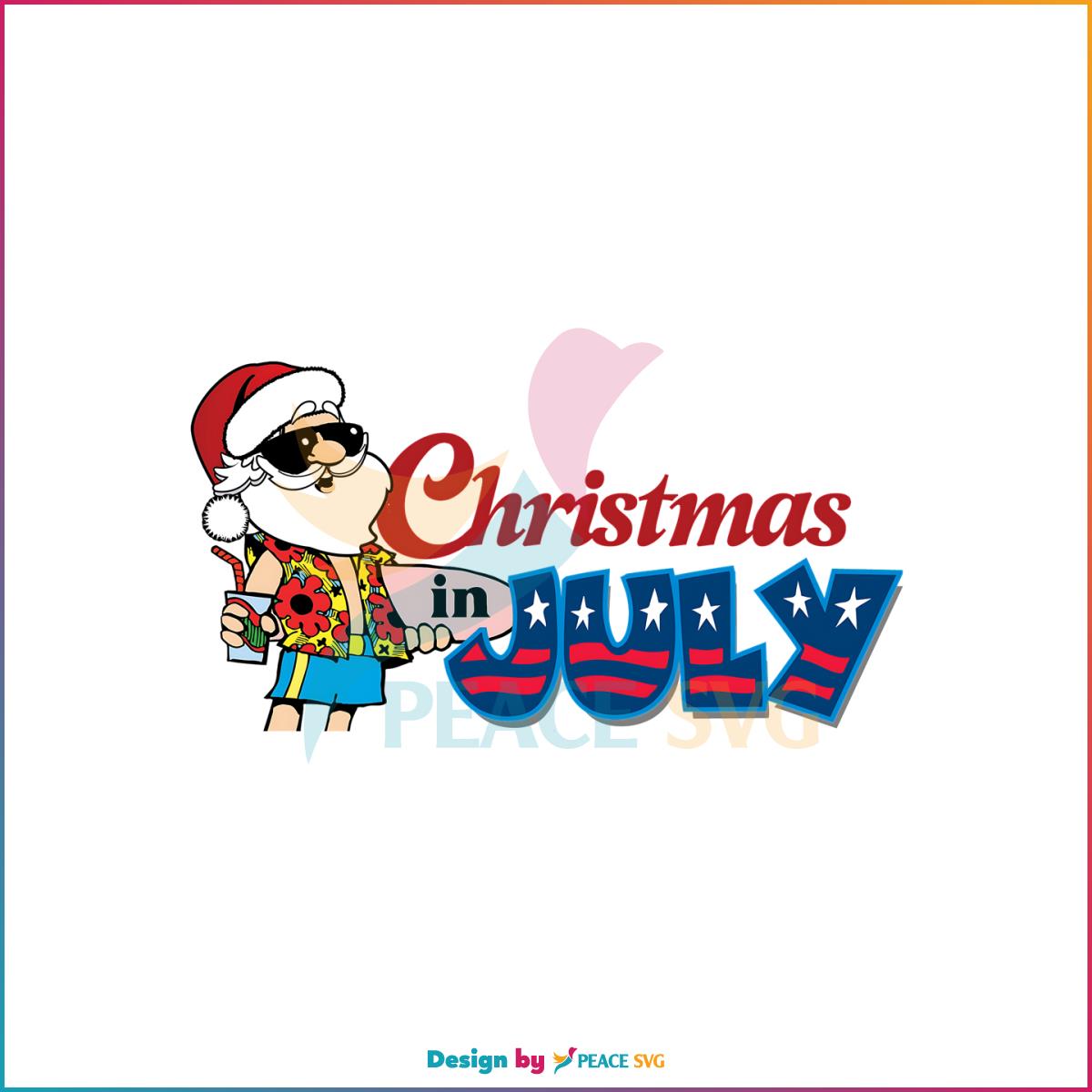 christmas-in-july-tropical-santa-at-the-beach-png-silhouette-file