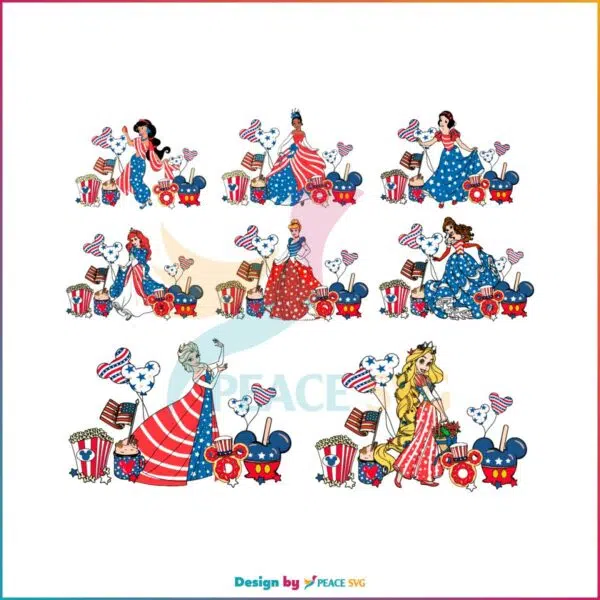 patriot-disney-princess-drink-and-food-4th-of-july-bundle-svg