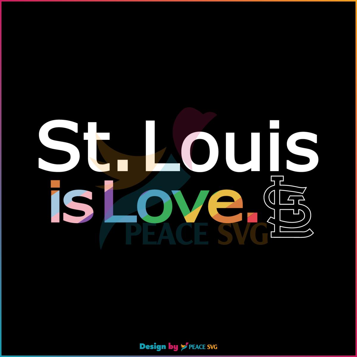 Free St Louis Cardinals Is Love City Pride SVG MLB Pride SVG
