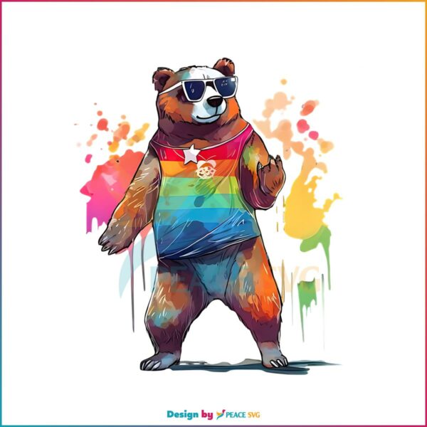 gay-bear-pride-rainbow-pride-month-png-silhouette-file
