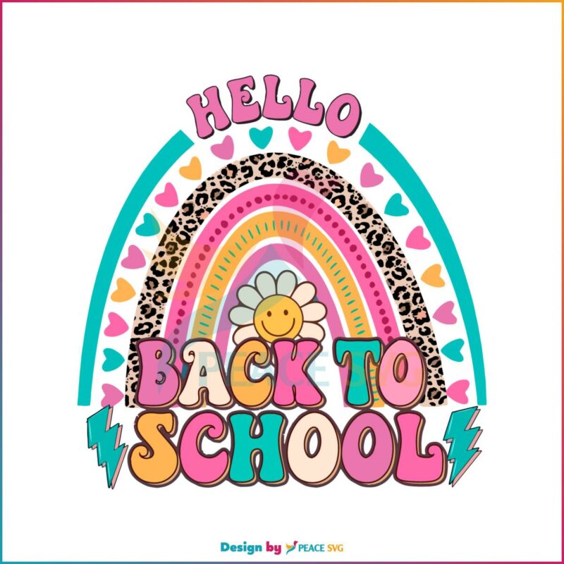 Hello Back To School SVG 1st Day Of School SVG Digital File » PeaceSVG