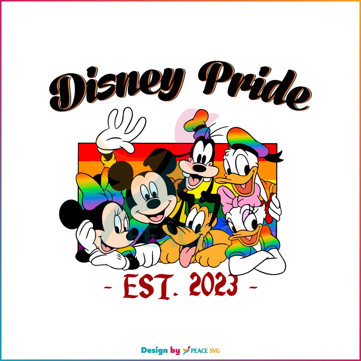 Free Rainbow Color Disney Pride SVG Rainbow Mouse Ears SVG