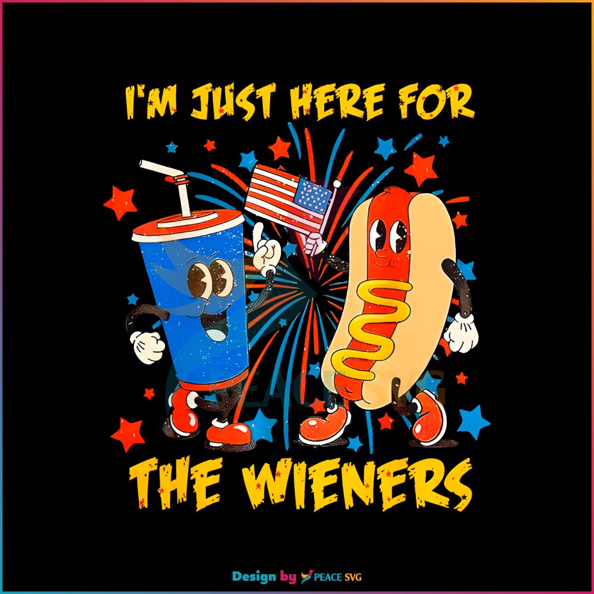 hot-dog-im-just-here-for-the-wieners-4th-of-july-png-file