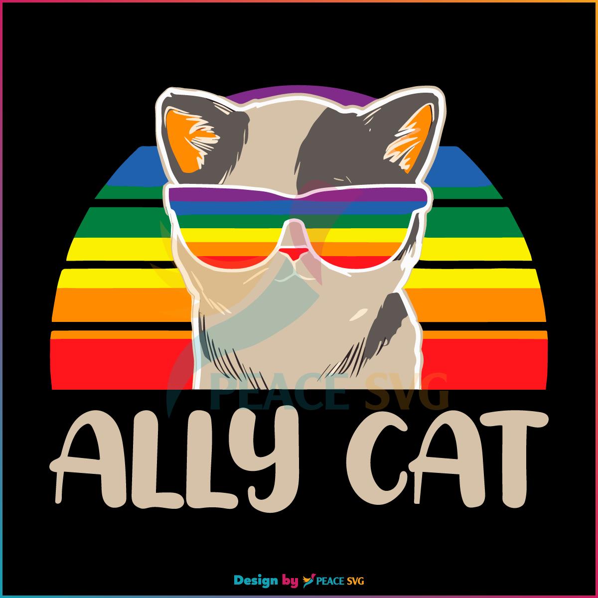 lgbt-ally-cat-vintage-lgbtq-cat-svg-graphic-design-files
