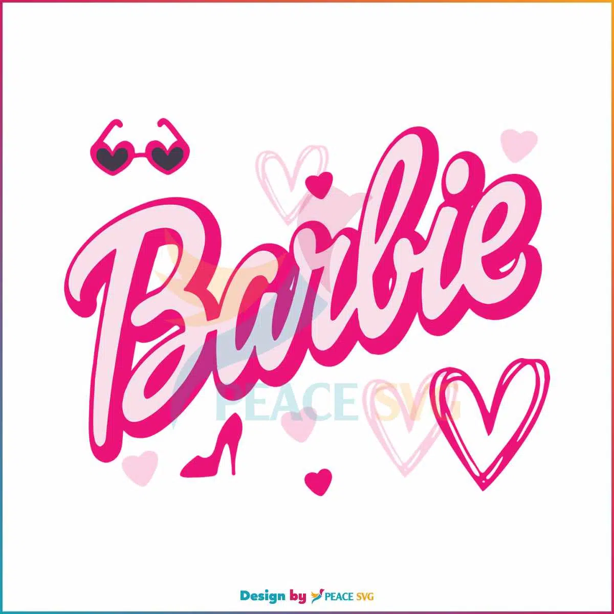 Barbie Heart Barbie Dream House SVG Digital Cricut File » PeaceSVG