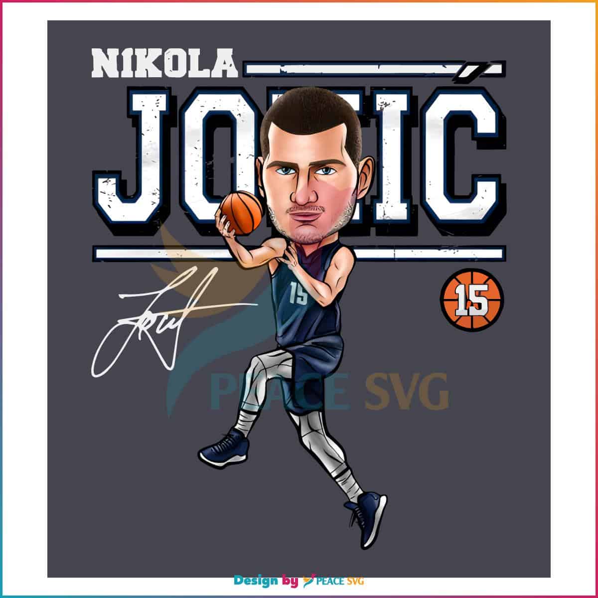 Nikola Jokic Cartoon Denver Nuggets Player Png Silhouette Files - PeaceSVG