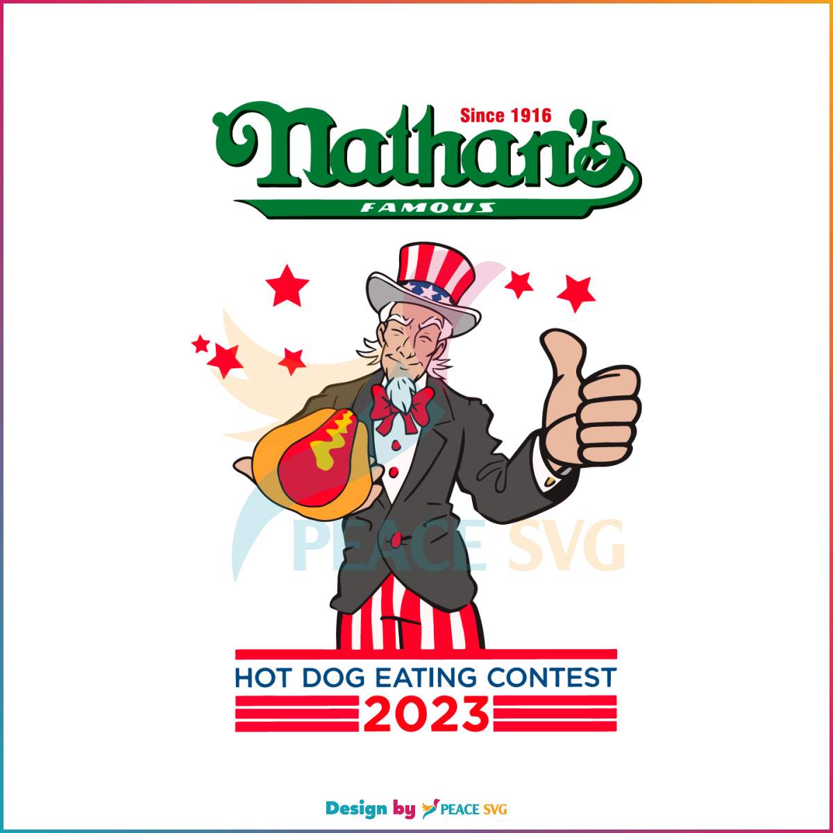 Nathans Hot Dog Eating Contest 2023 Joey Chestnut SVG » PeaceSVG
