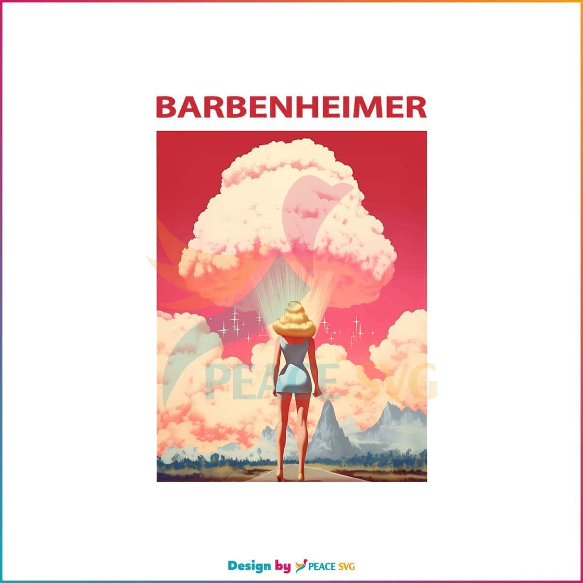 Barbie x Oppenheimer 2023 Movie Barbieheimer PNG Silhouette File » PeaceSVG