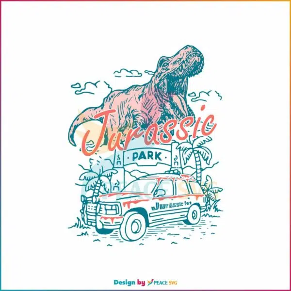 jurassic-park-vintage-t-rex-break-out-svg-file-for-cricut