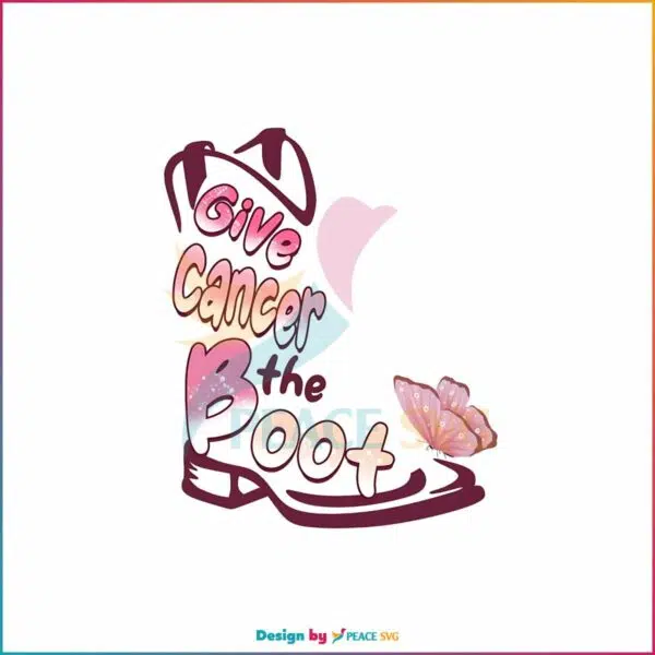 give-cancer-the-boot-vintage-png-cancer-awareness-png-file