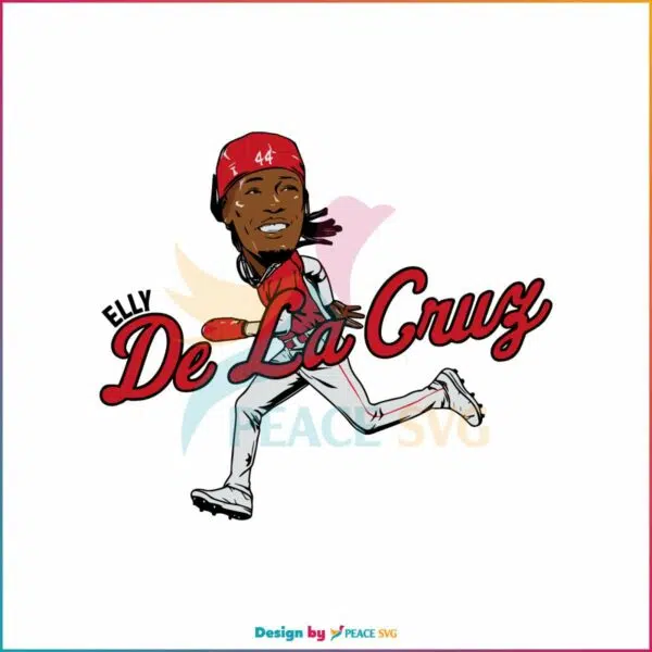 elly-de-la-cruz-caricature-svg-mlb-player-svg-digital-cricut-file