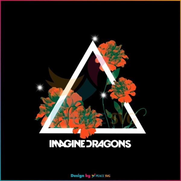 vintage-floral-imagine-dragons-band-png-sublimation-download