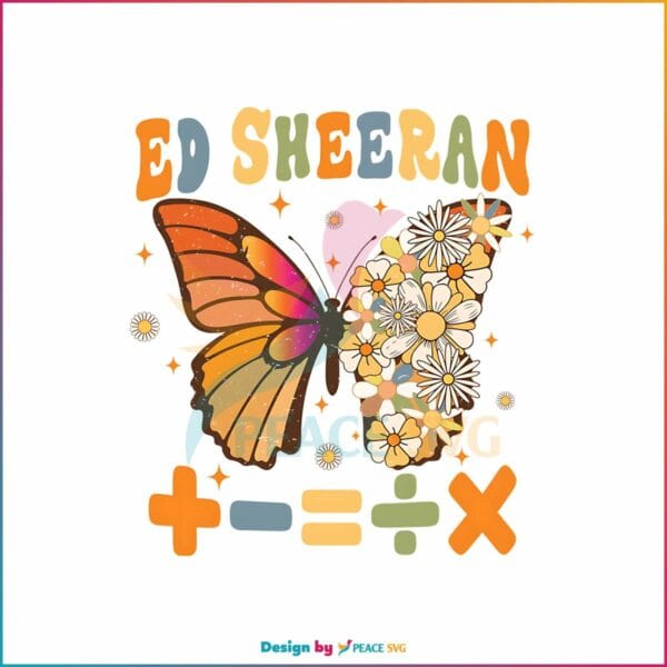 Butterfly Ed Sheeran The Mathematics World Tour Png File Peacesvg