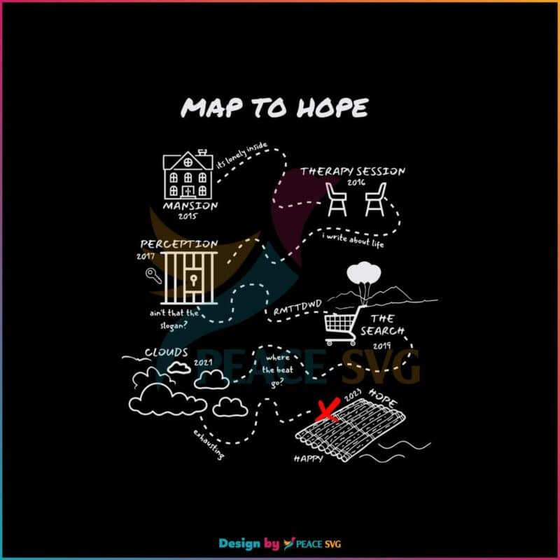 NF Rapper Hope Album 90s SVG Map To Hope SVG Cricut File » PeaceSVG