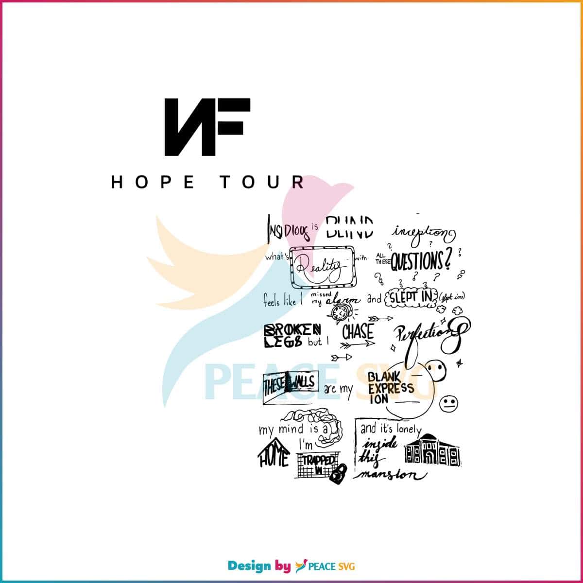 NF Rapper Tour 2023 Hope Album SVG Cutting Digital File » PeaceSVG