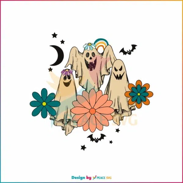 retro-floral-ghost-svg-spooky-season-svg-digital-cricut-file