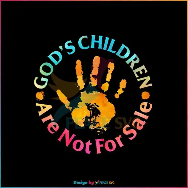 gods-children-are-not-for-sale-hand-prints-png-download