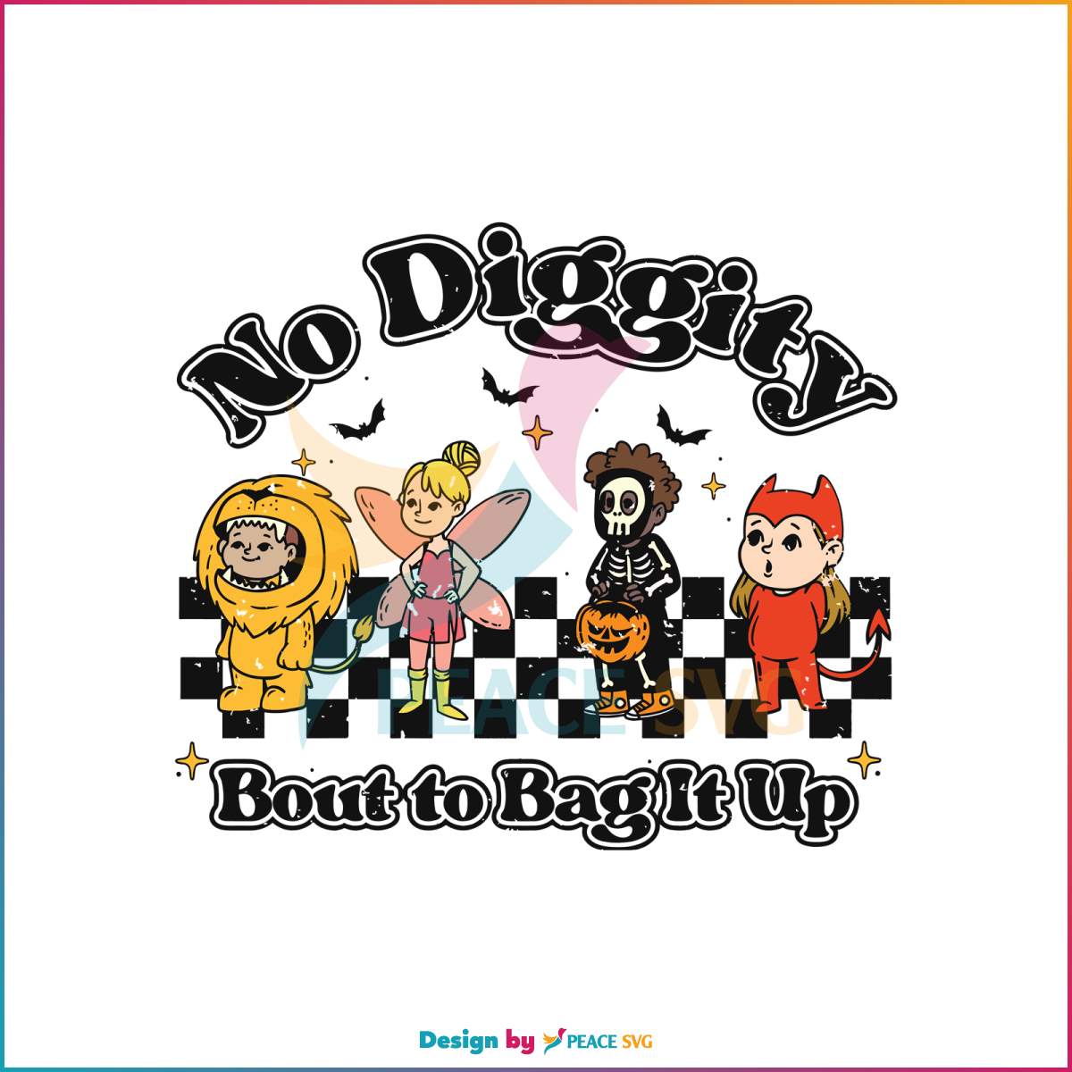 Retro No Diggity Bout to Bag It Up Funny Halloween SVG File
