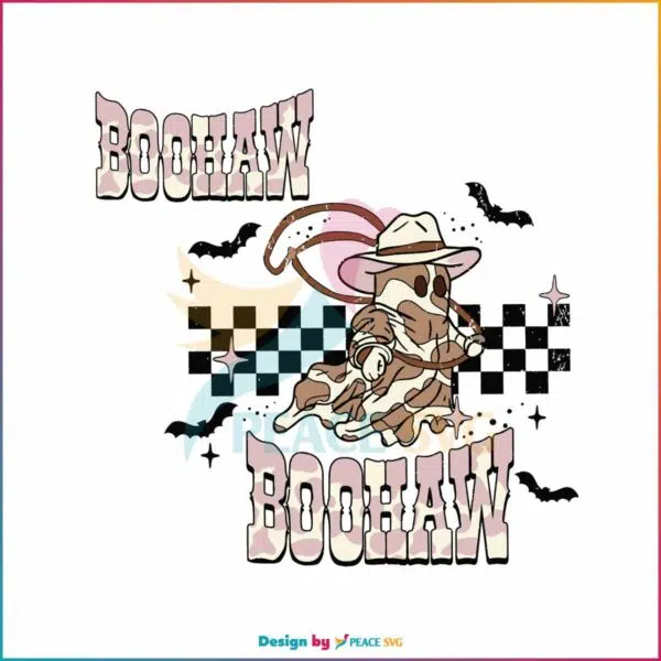 western-halloween-retro-boohaw-ghost-png-sublimation