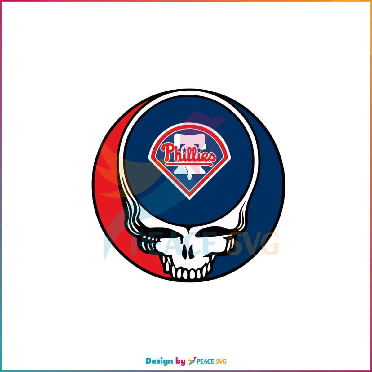 Skull Philadelphia Phillies Baseball MLB Svg Digital File - PeaceSVG