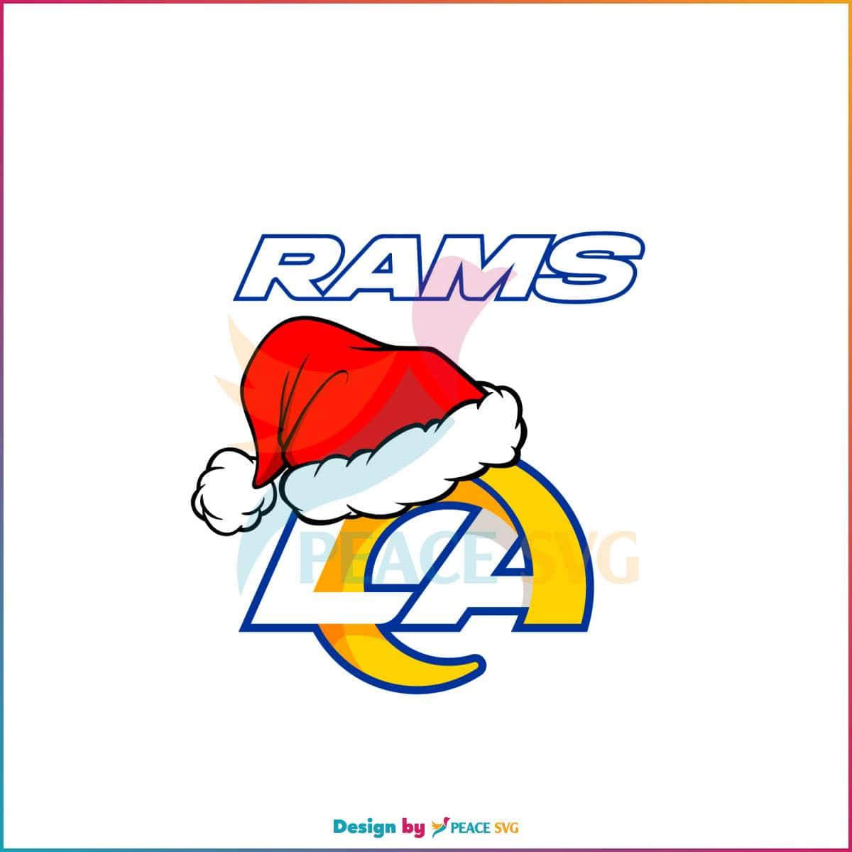 Los Angeles Rams NFL Christmas Logo SVG Digital Cricut File PeaceSVG