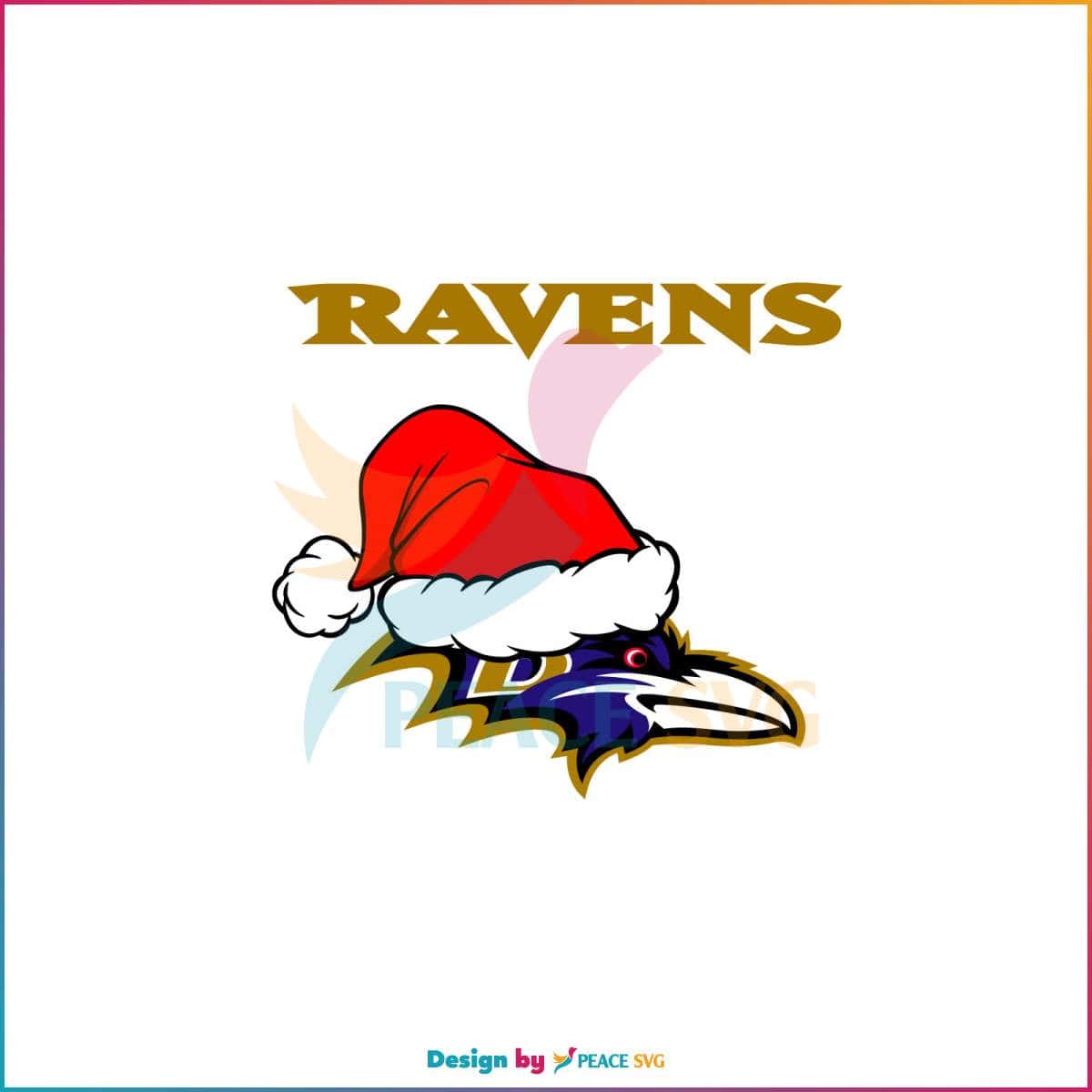 Baltimore Ravens NFL Christmas Logo SVG Graphic Design File PeaceSVG