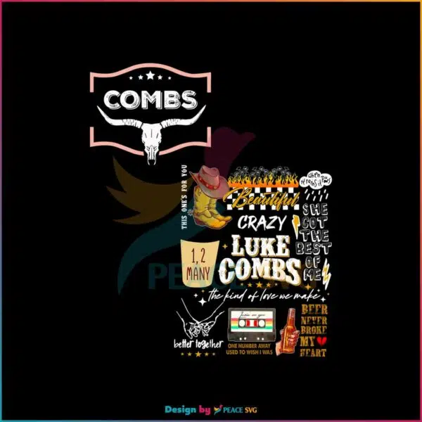 retro-luke-combs-bull-skull-country-western-music-svg-file