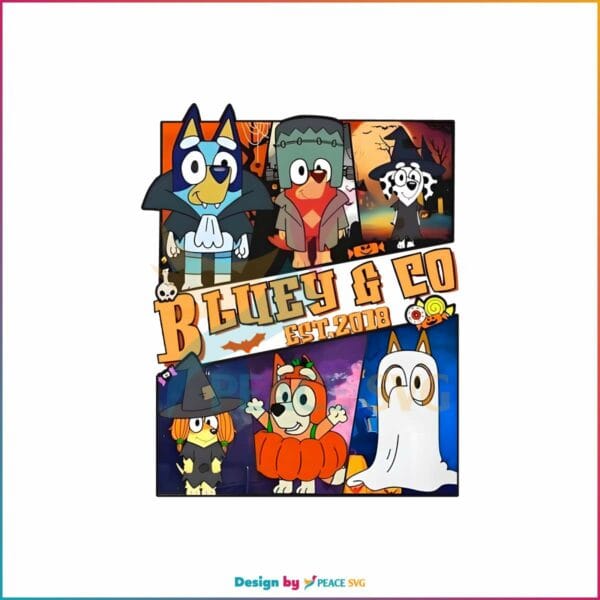 bluey-dog-and-friends-bluey-co-since-2018-png-download