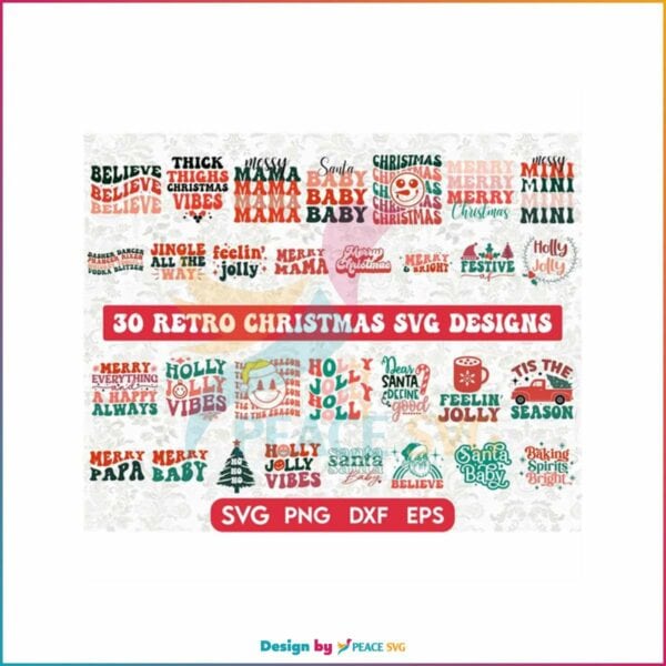 retro-merry-christmas-santa-claus-svg-bundle-cutting-files