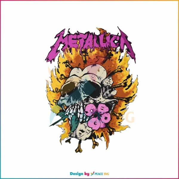 vintage-metallica-floral-skull-png-thrash-metal-band-png-file