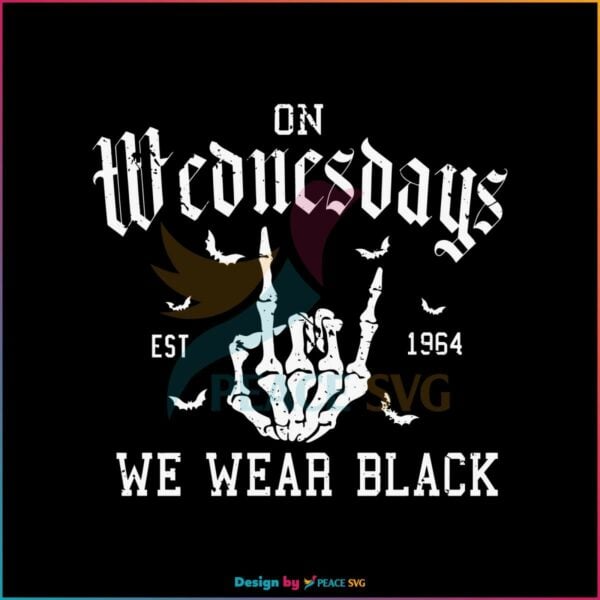 vintage-skeleton-hand-on-wednesdays-we-wear-black-svg