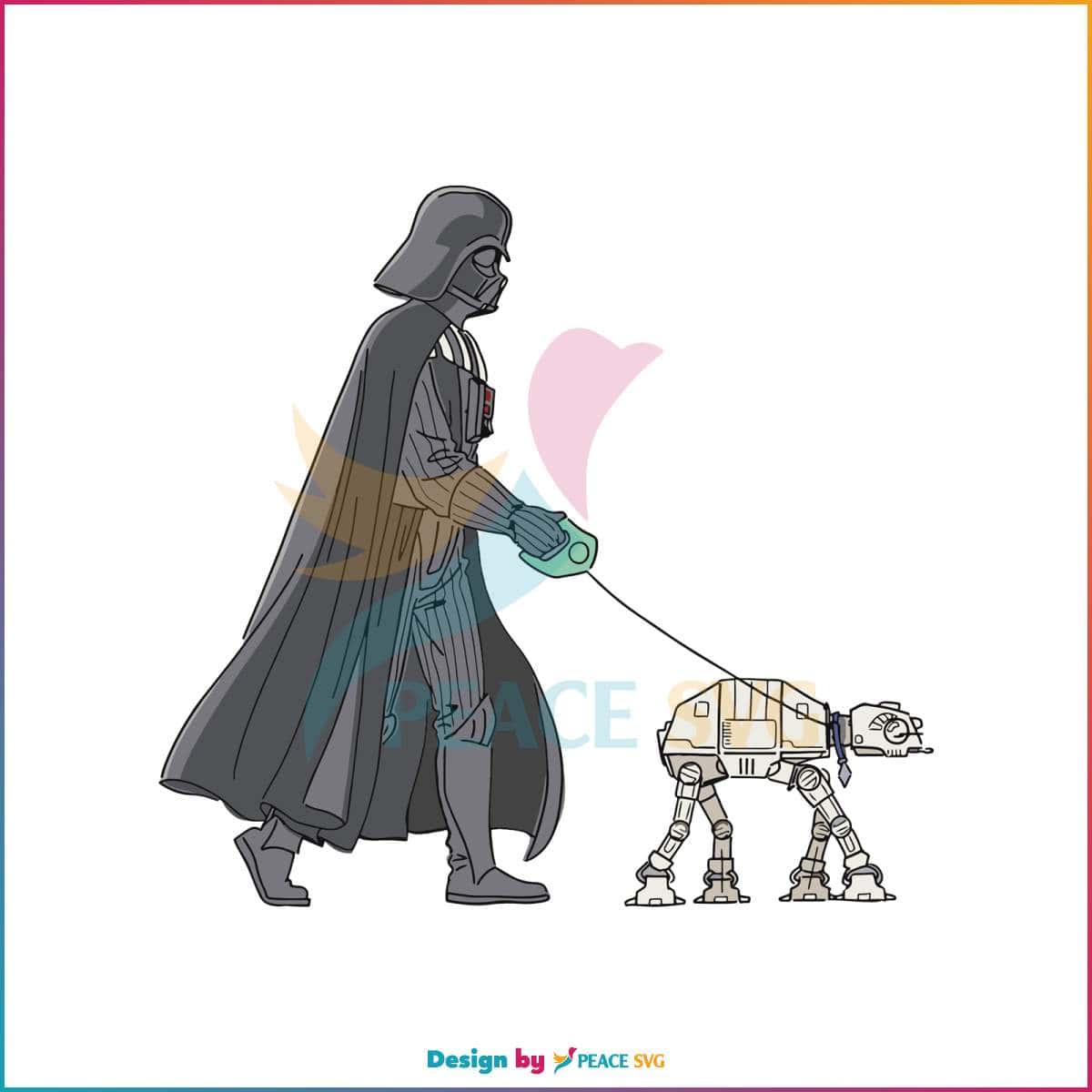 star-wars-darth-vader-and-at-at-svg-graphic-design-file