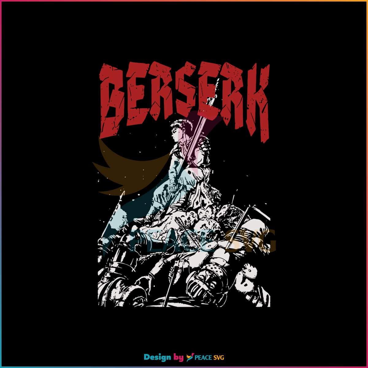 Berserk Guts Vintage Washed Anime Manga SVG Cricut File - PeaceSVG