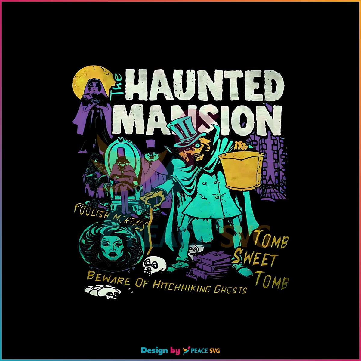 retro-the-haunted-mansion-hitchhiking-ghosts-png-file