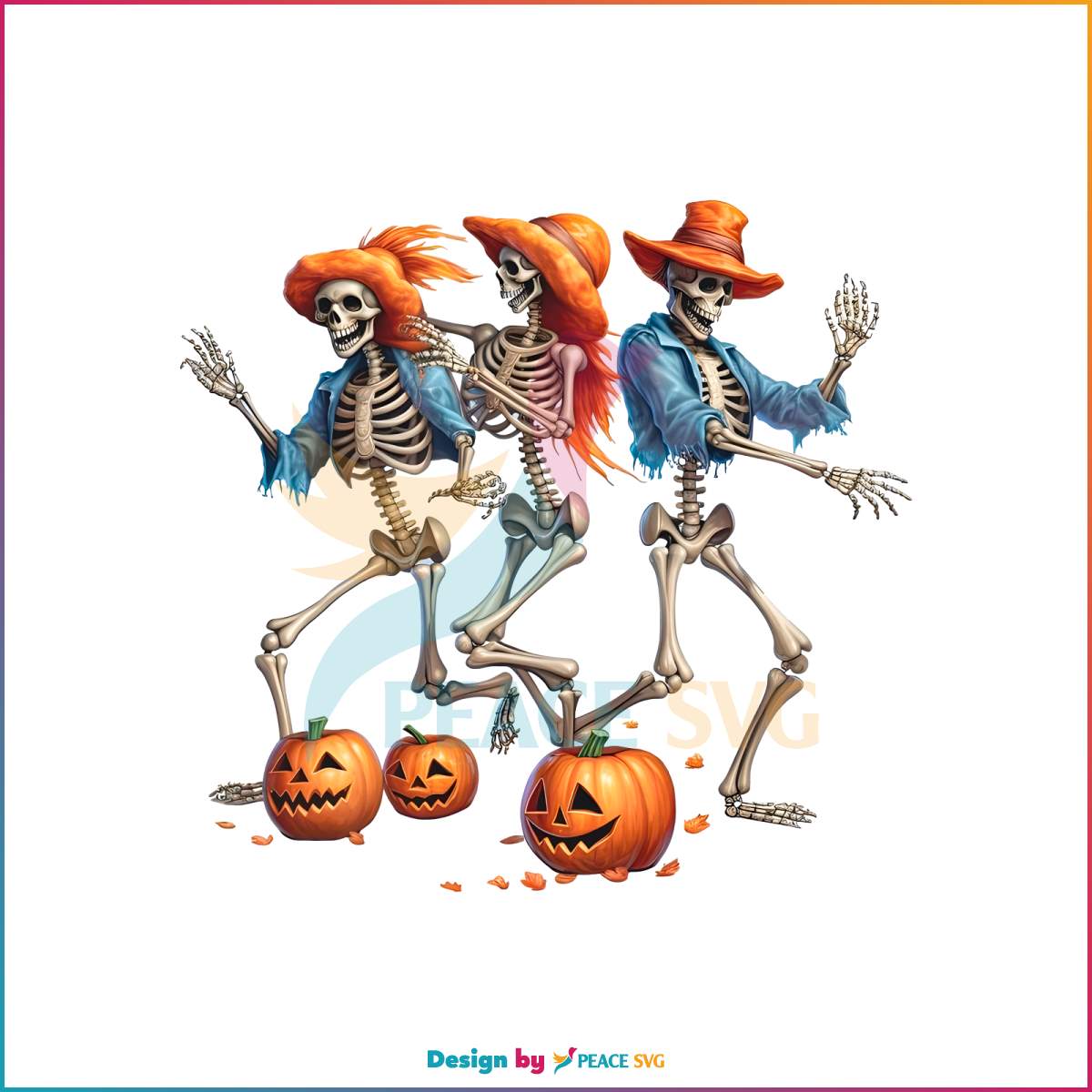 fall-pumpkin-png-dancing-skeleton-halloween-png-download